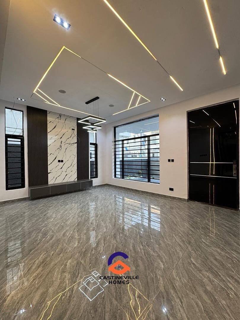 4 BEDROOM SEMI- DETACHED DUPLEX WITH A BQ FOR SALE‼️‼️_._.__📍IKOTA _ 220M‼️__Features_‼️_-Spacious Rooms _-Chandeliers _-POP ceilings _5