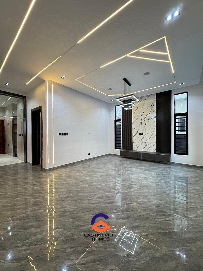 4 BEDROOM SEMI- DETACHED DUPLEX WITH A BQ FOR SALE‼️‼️_._.__📍IKOTA _ 220M‼️__Features_‼️_-Spacious Rooms _-Chandeliers _-POP ceilings _7
